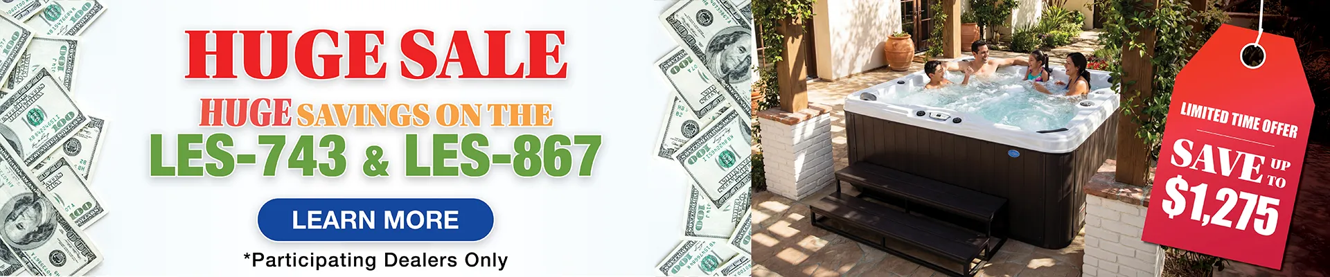 Calspas hot tub being used in a family setting - France